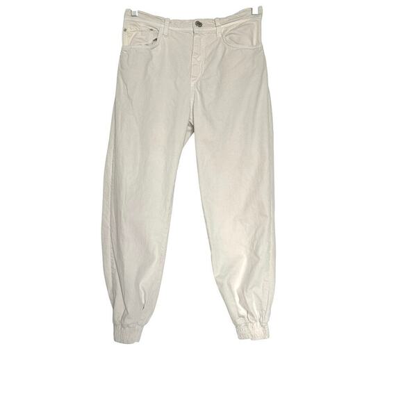 ZARA The Mercer Jogger Tapered Leg Ecru Womens Size Medium - Picture 3 of 10